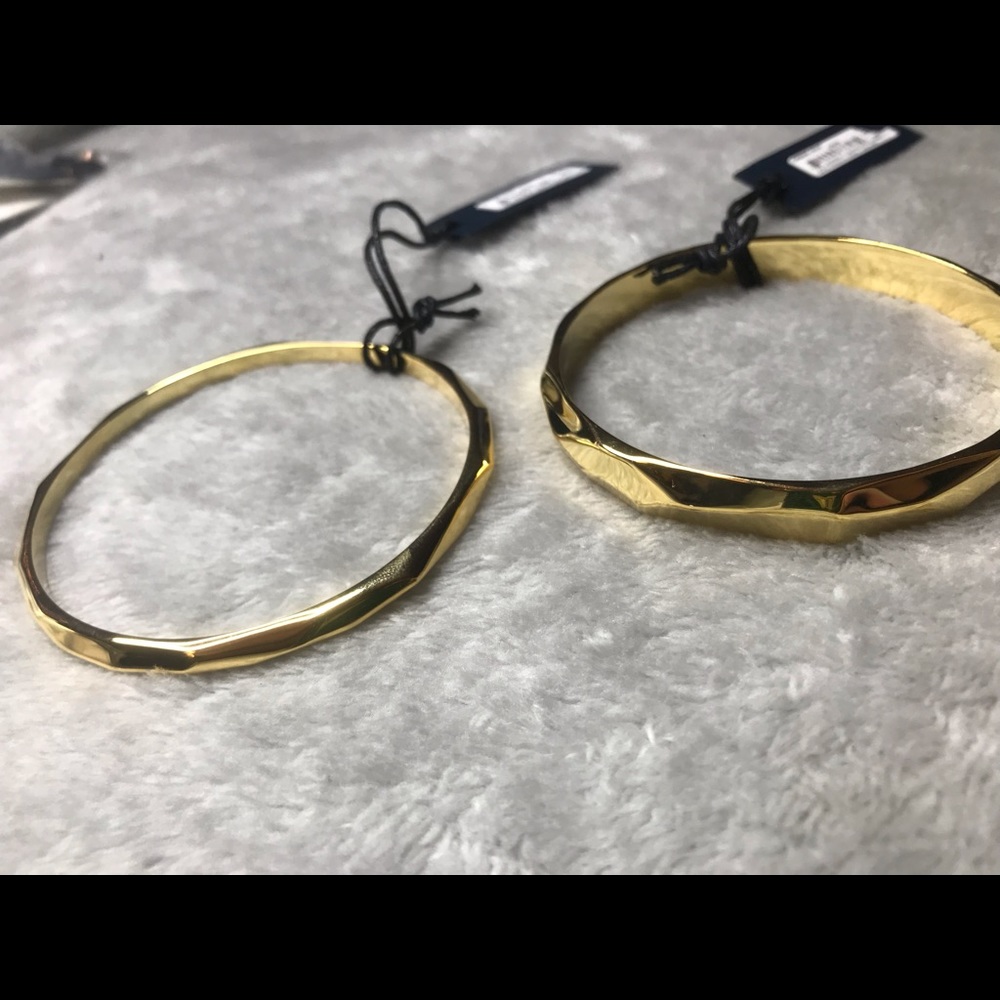 Cole Haan gold filled structured bangles